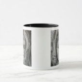 Sandsteinkopf Buddha, umgeben von Baum Tasse (Zentrum)