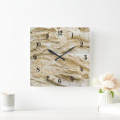Sandsteinmuster Quadratische Wanduhr (Zuhause)