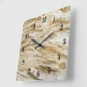 Sandsteinmuster Quadratische Wanduhr (Winkel)