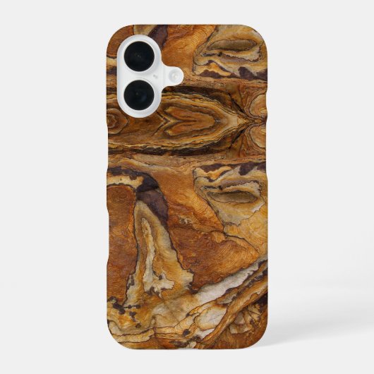 Sandsteinprofil iPhone 16 Hülle (Rückseite)