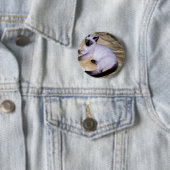 Sandsteintierkunst-Haustier der siamesischen Katze Button (Beispiel)