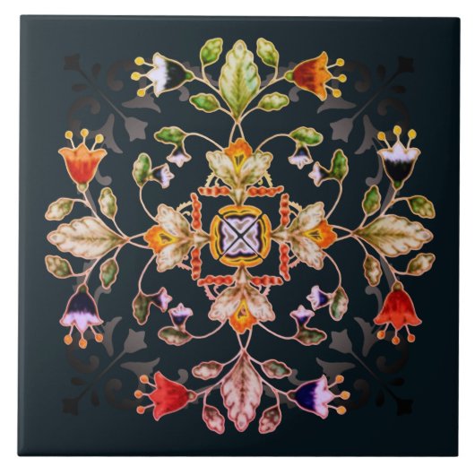 Sandstone Bar Untersetzer - Fiori Dark (Vorderseite)