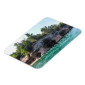 Sandstone Bluffs, Höhlen, Pictured Rocks, Michigan Magnet (Linke Seite)