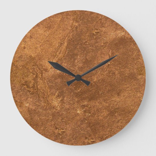 Sandstone Brown Design Große Wanduhr (Vorderseite)