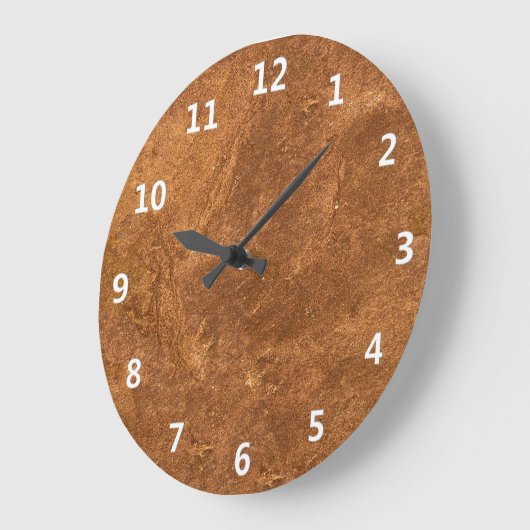 Sandstone Brown Design Große Wanduhr (Winkel)