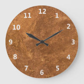 Sandstone Brown Design Große Wanduhr (Vorderseite)