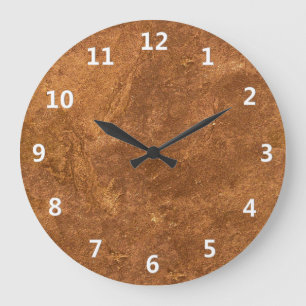 Sandstone Brown Design Große Wanduhr