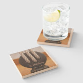 Sandstone-Coaster Benutzerdefiniert Nautical Steinuntersetzer (Seitenansicht)