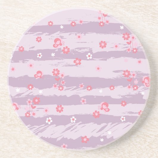 Sandstone Coaster – Butterfly Garden Getränkeuntersetzer (Vorne)