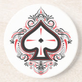 Sandstone Coaster — Spades Getränkeuntersetzer (Vorne)