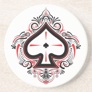 Sandstone Coaster — Spades Getränkeuntersetzer
