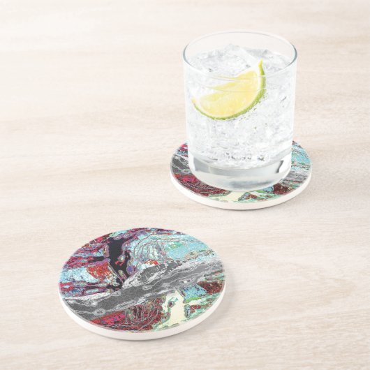 Sandstone Coaster – Strata Pulse Getränkeuntersetzer (Seite)