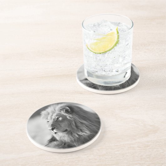 Sandstone Drink Untersetzer/Löwe Sandstein Untersetzer (Seite)