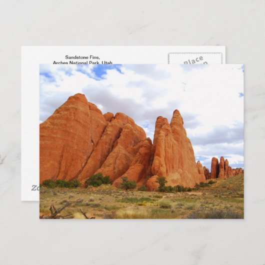 Sandstone Finnen, Arches National Park, Utah, Postkarte (Vorne/Hinten)