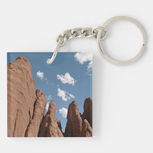 Sandstone Fins Utah Desert Foto Schlüsselanhänger (Rückseite)