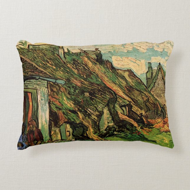 Sandstone-Hütten von Vincent van Gogh Dekokissen (Vorderseite)