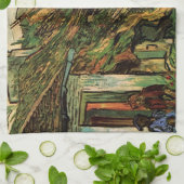 Sandstone-Hütten von Vincent van Gogh Geschirrtuch (Gefaltet)