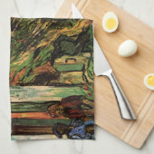 Sandstone-Hütten von Vincent van Gogh Geschirrtuch (Viertel Falte)