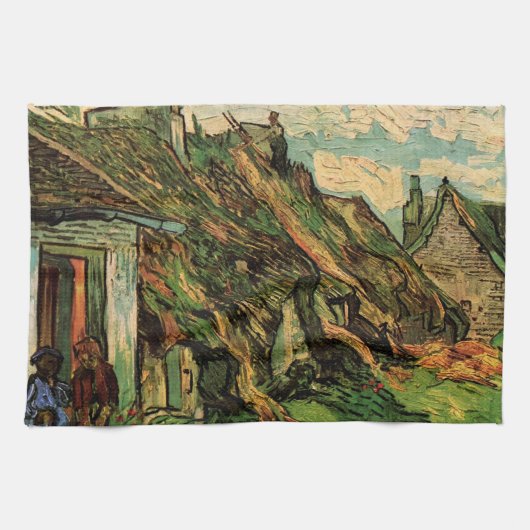 Sandstone-Hütten von Vincent van Gogh Geschirrtuch (Horizontal)
