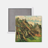 Sandstone-Hütten von Vincent van Gogh Magnet (Vorderseite/Rückseite)