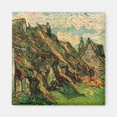 Sandstone-Hütten von Vincent van Gogh Magnet (Vorne)