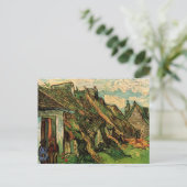 Sandstone-Hütten von Vincent van Gogh Postkarte (Stehend Vorderseite)