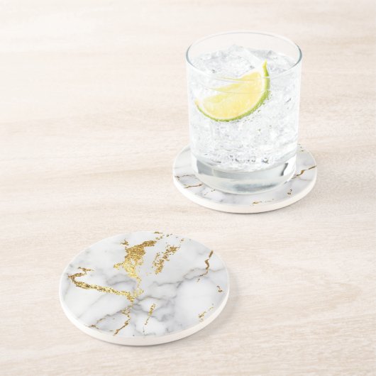 Sandstone Marble White Untersetzer (Seite)