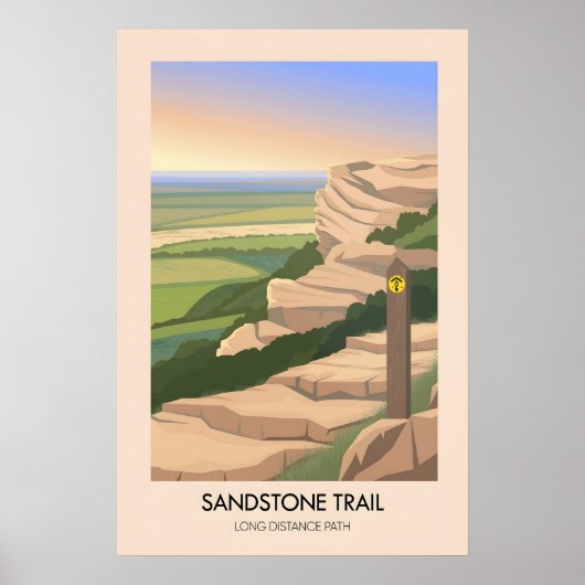 Sandstone Trail Fernwanderweg Reise Poster (Vorne)