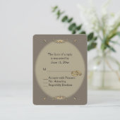 Sandstone und Gold Wedding RSVP Karte (Stehend Vorderseite)