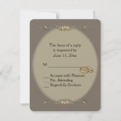Sandstone und Gold Wedding RSVP Karte (Vorderseite)