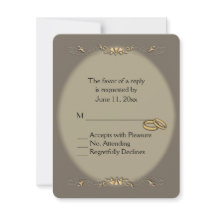 Sandstone und Gold Wedding RSVP