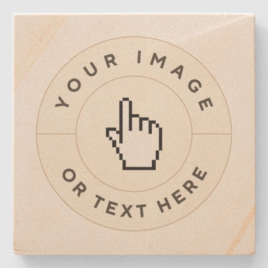 Sandstone-Untersetzer - Benutzerdefiniert (Bild/Te Steinuntersetzer (Vorderseite)