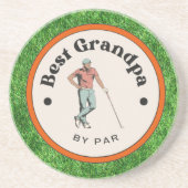 Sandstone Untersetzer - Beste Opa von Par (Vorne)