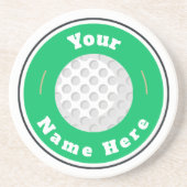 Sandstone Untersetzer - Custom Golf (Name hinzufüg (Vorne)