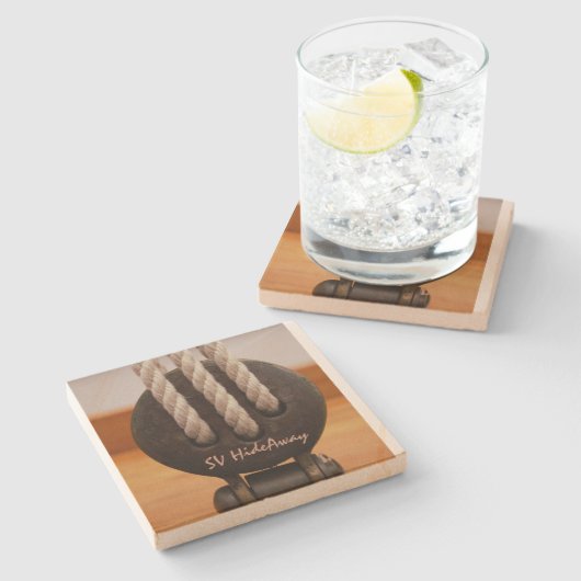 Sandstone Untersetzer Custom Nautical (Seitenansicht)