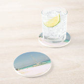 Sandstone Untersetzer mit Cayman Island Scene (Seite)