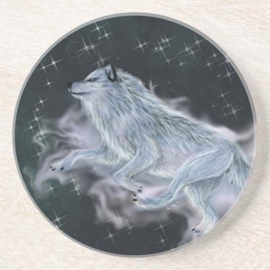 Sandstone Untersetzer - Spirit Wolf (Vorne)