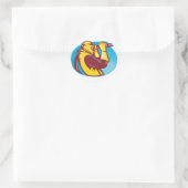 Sandstrahler-Sandstrahler-Retro Runder Aufkleber (Tasche)