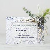 Sandstrand 2 Gerahmt Einladung (Stehend Vorderseite)