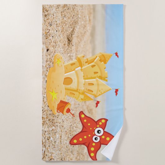 Sandstrand Badetuch (Vorderseite)