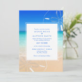 Sandstrand Florida Hochzeit Einladung (Stehend Vorderseite)