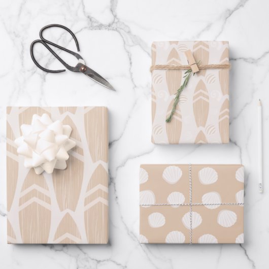 Sandstrand Geschenkpapier Set (Vorderseite)
