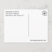 Sandstrand Hochzeit Save the Date 1b Ankündigungspostkarte (Rückseite)