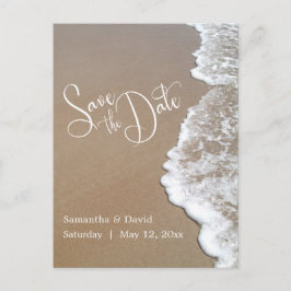 Sandstrand Hochzeit Save the Date 2b Ankündigungspostkarte