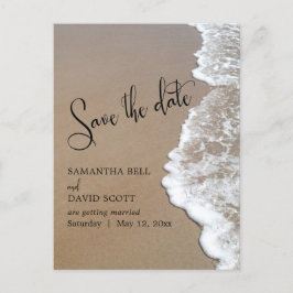 Sandstrand - Hochzeit Save the Date Ankündigungspostkarte