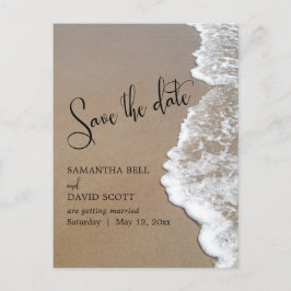 Sandstrand - Hochzeit Save the Date Ankündigungspostkarte