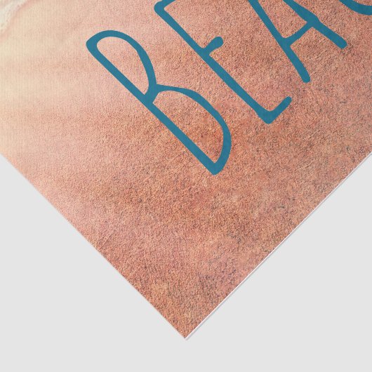 Sandstrand-Küstenlinie Blue Ocean Wave Decoupage Seidenpapier (Ausschnitt)