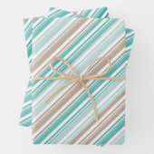 Sandstrand & Meer 2 Candy Cane Strip Holiday Geschenkpapier Set (Beispiel)