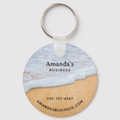 Sandstrand mit Foamy Surf Business Schlüsselanhänger (Rückseite)