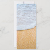 Sandstrand mit Foamy Surf Foto Einladung (Rückseite)